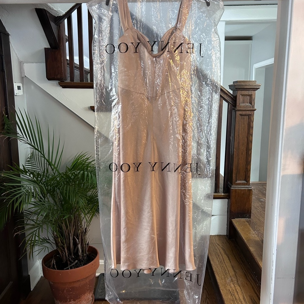 Jenny Yoo Evelyn Bridesmaid Dress in Pale Gold